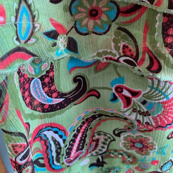 boho hippie midi skirt, green, layers | R.Q.I - Picture 6 of 6